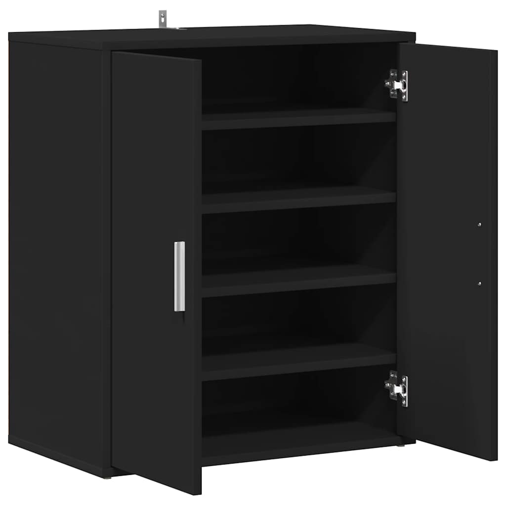 Shoe Cabinet Black 60x35x70 cm Engineered Wood