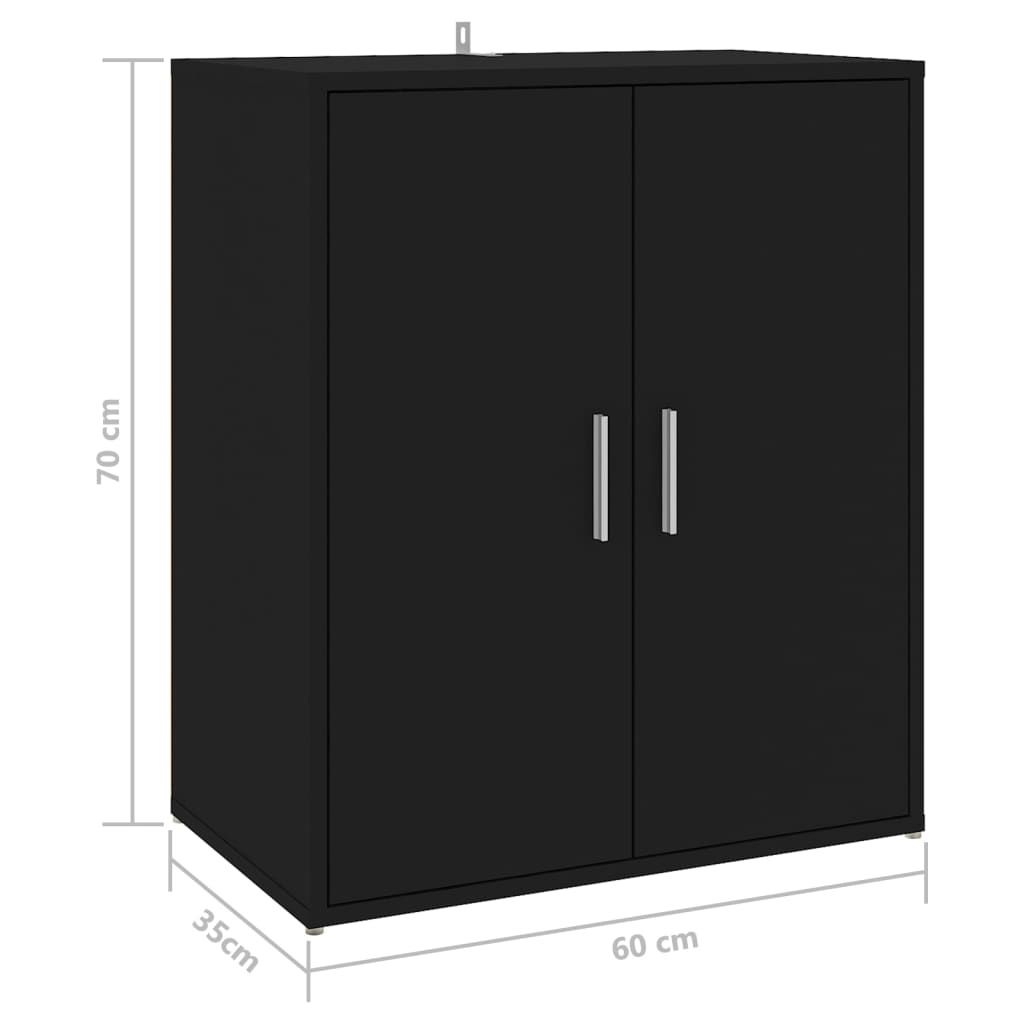 Shoe Cabinet Black 60x35x70 cm Engineered Wood