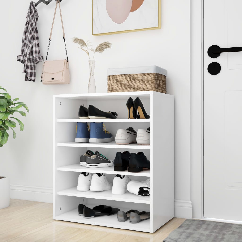 Shoe Cabinet White 60x35x70 cm Engineered Wood