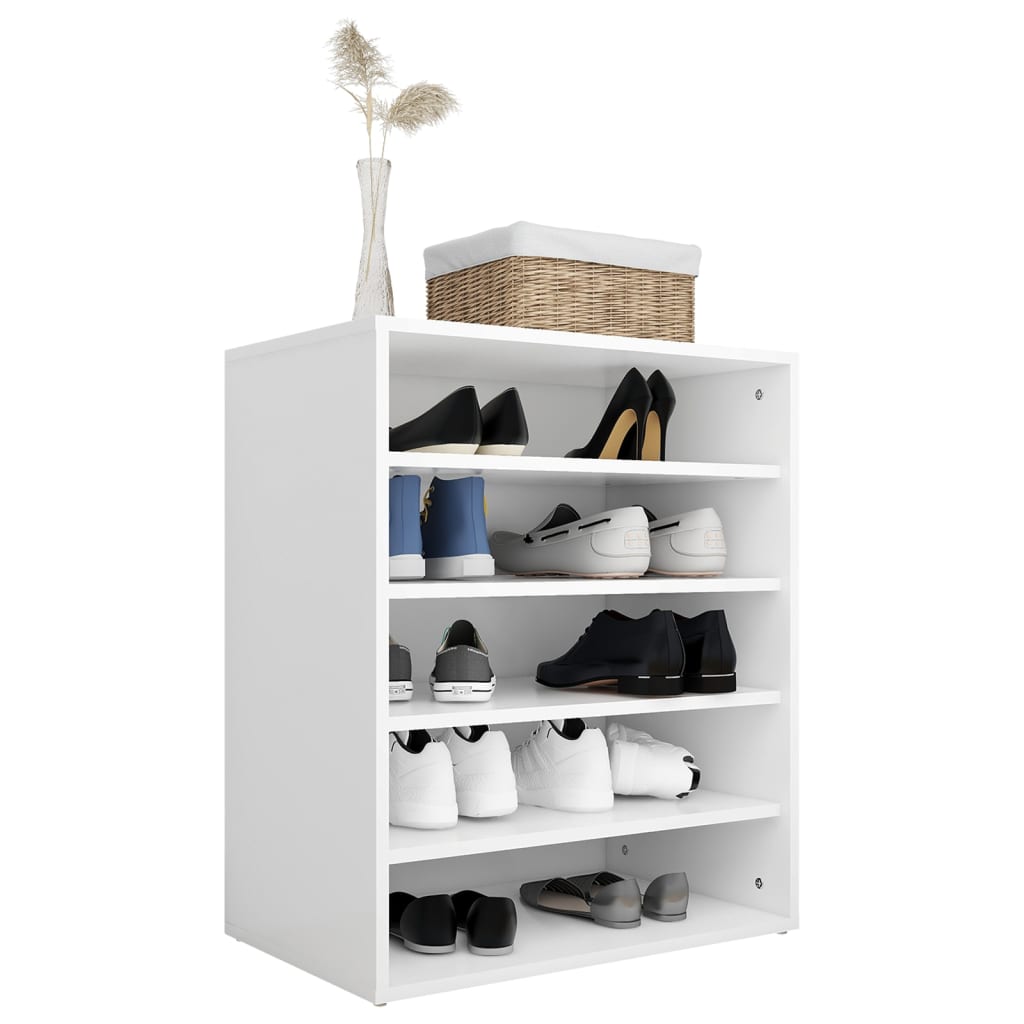 Shoe Cabinet White 60x35x70 cm Engineered Wood