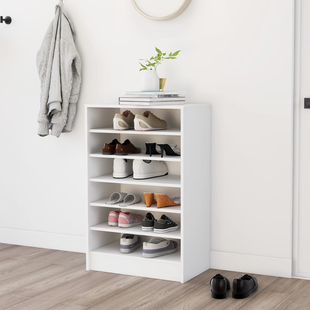 Shoe Cabinet White 60x35x92 cm Engineered Wood