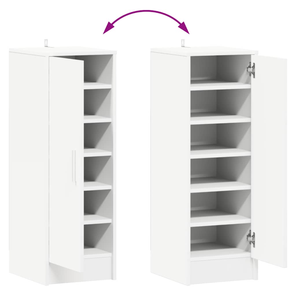 Shoe Cabinet White 32x35x92 cm Engineered Wood