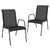 Garden Chairs 2 pcs Steel and Textilene Black