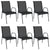 Garden Chairs 6 pcs Steel and Textilene Black