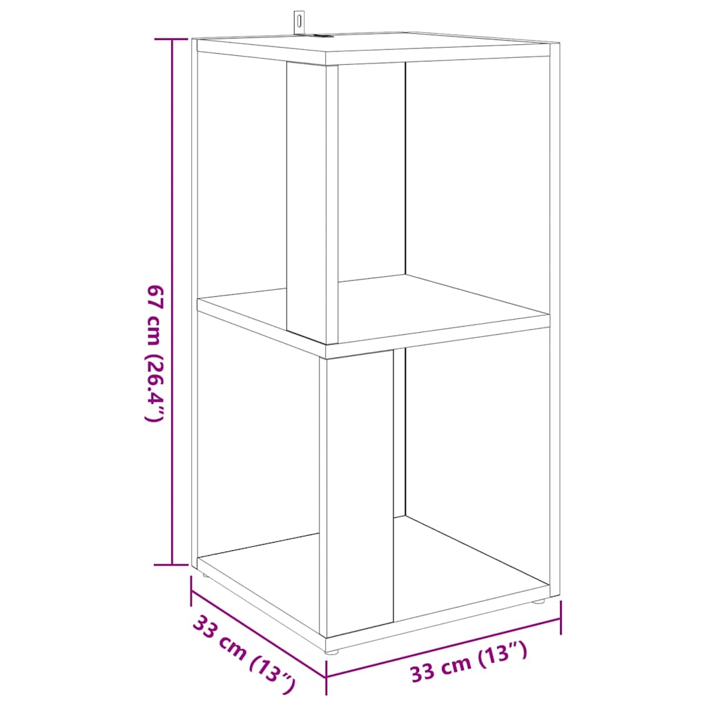 Corner Cabinet White 33x33x67cm Engineered Wood