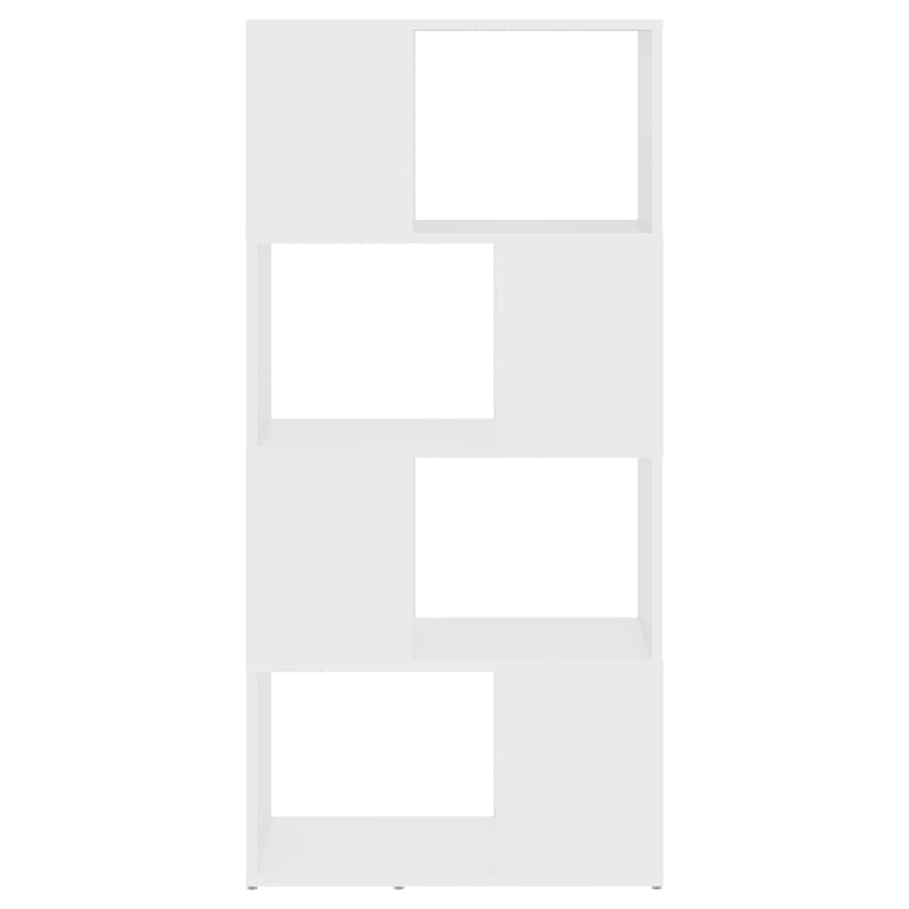 Book Cabinet Room Divider White 60x24x124.5 cm Engineered Wood