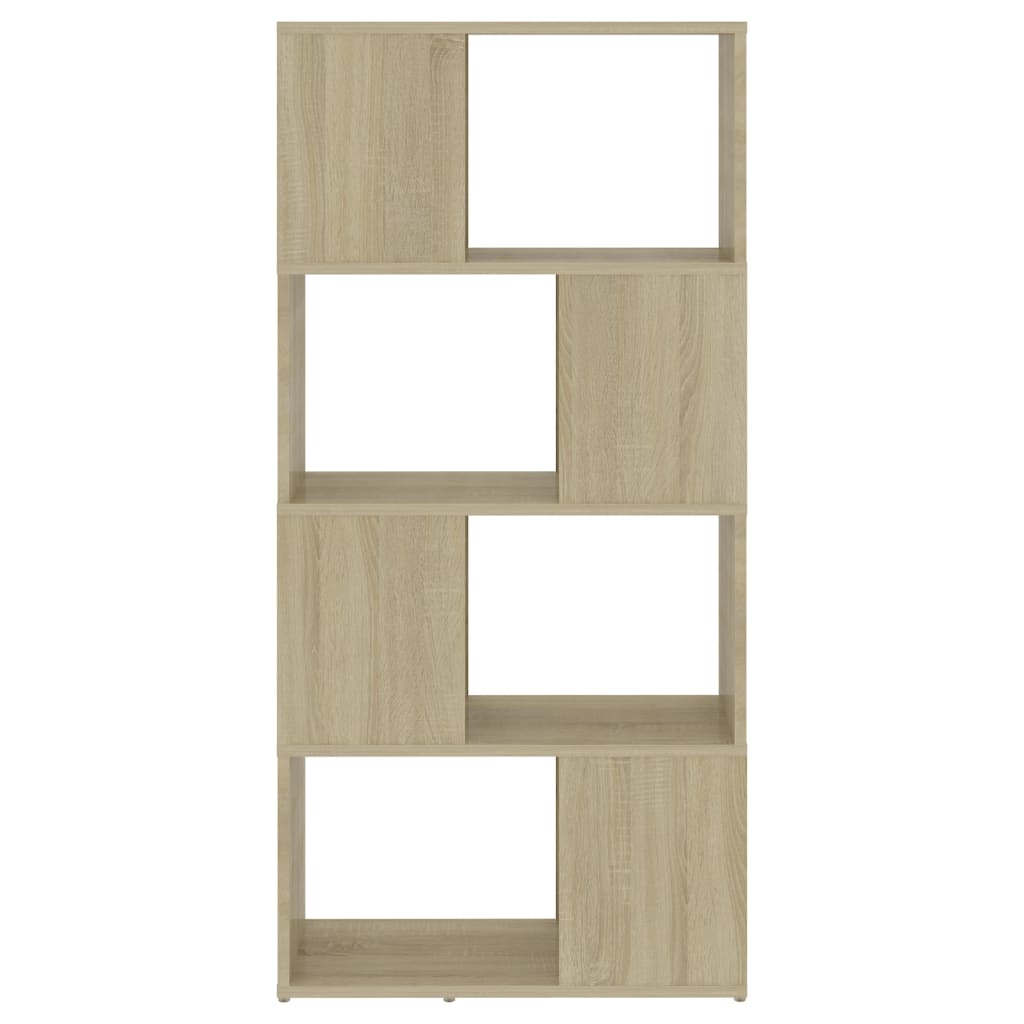 Book Cabinet Room Divider Sonoma Oak 60x24x124.5 cm Engineered Wood