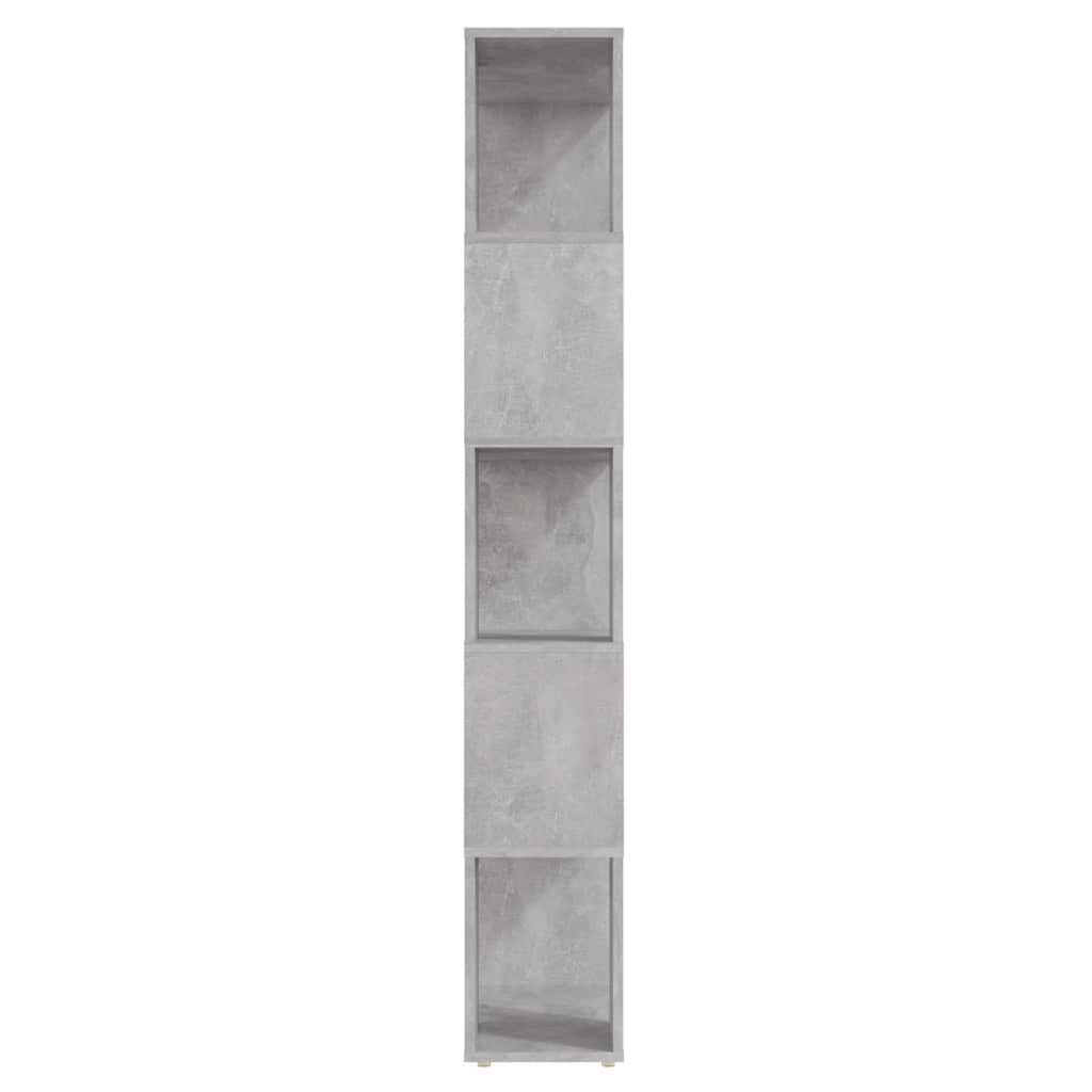 Book Cabinet Room Divider Concrete Grey 60x24x155 cm