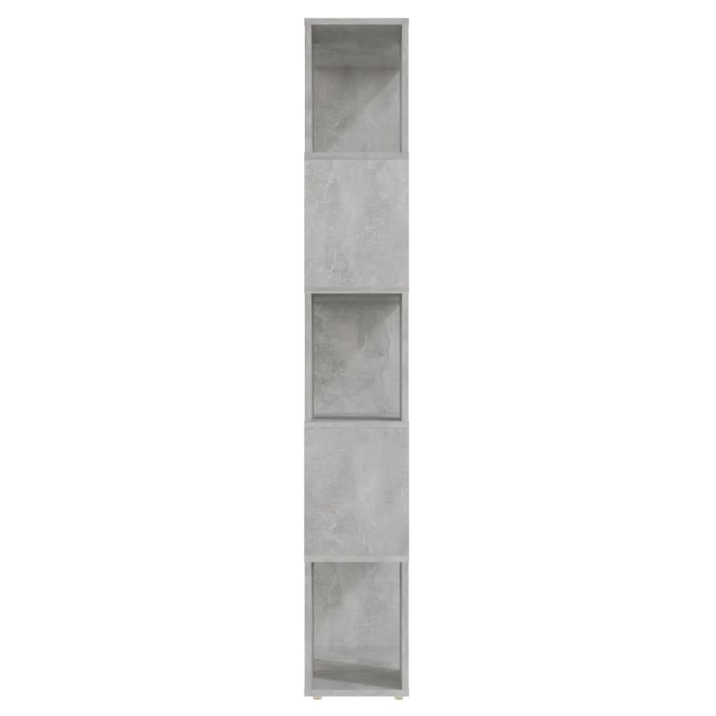 Book Cabinet Room Divider Concrete Grey 60x24x155 cm