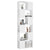 Book Cabinet Room Divider White 60x24x186 cm