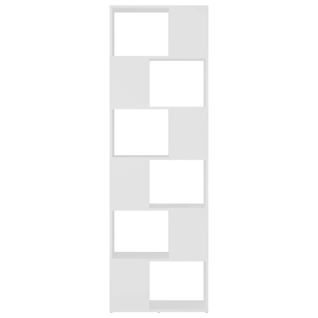 Book Cabinet Room Divider White 60x24x186 cm