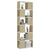 Book Cabinet Room Divider White and Sonoma Oak 60x24x186 cm