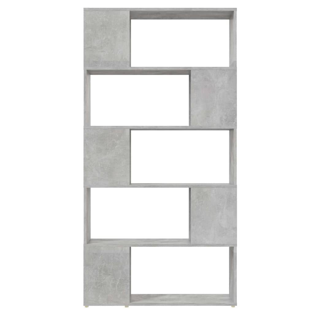 Book Cabinet Room Divider Concrete Grey 80x24x155 cm