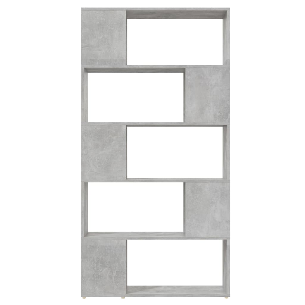 Book Cabinet Room Divider Concrete Grey 80x24x155 cm Engineered Wood