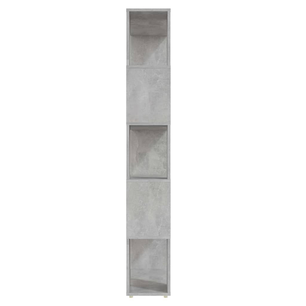 Book Cabinet Room Divider Concrete Grey 80x24x155 cm