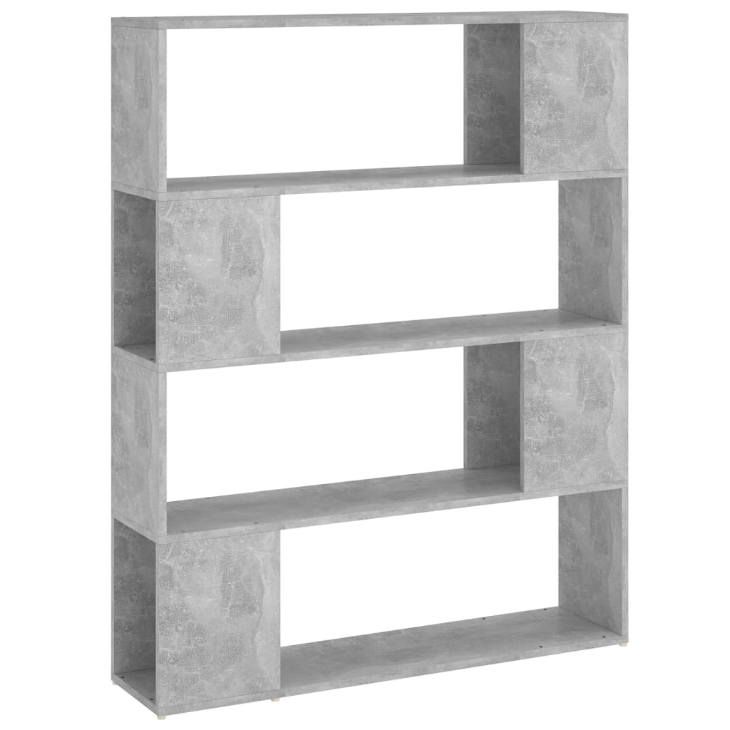 Book Cabinet Room Divider Concrete Grey 100x24x124 cm