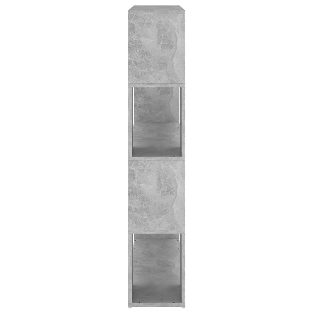 Book Cabinet Room Divider Concrete Grey 100x24x124 cm