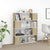 Book Cabinet Room Divider White and Sonoma Oak 100x24x124 cm