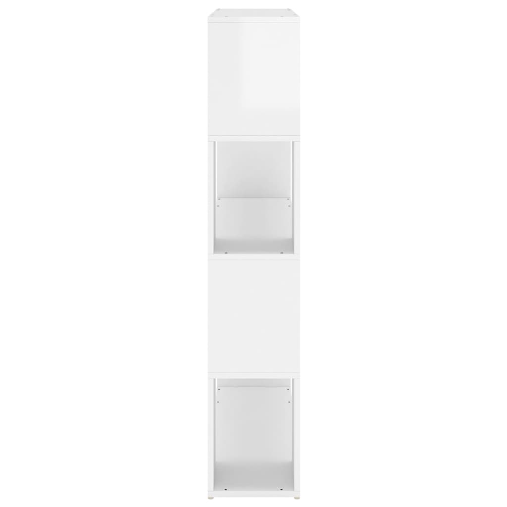 Book Cabinet Room Divider High Gloss White 100x24x124 cm