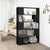 Book Cabinet Room Divider Black 100x24x155 cm Engineered Wood