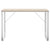 Computer Desk White and Oak 110x60x73 cm Engineered Wood
