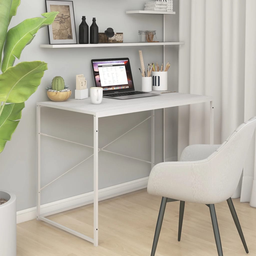 Computer Desk White 110x60x70 cm Engineered Wood