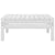 Garden Footstool White Solid Pinewood