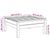 Garden Footstool White Solid Pinewood