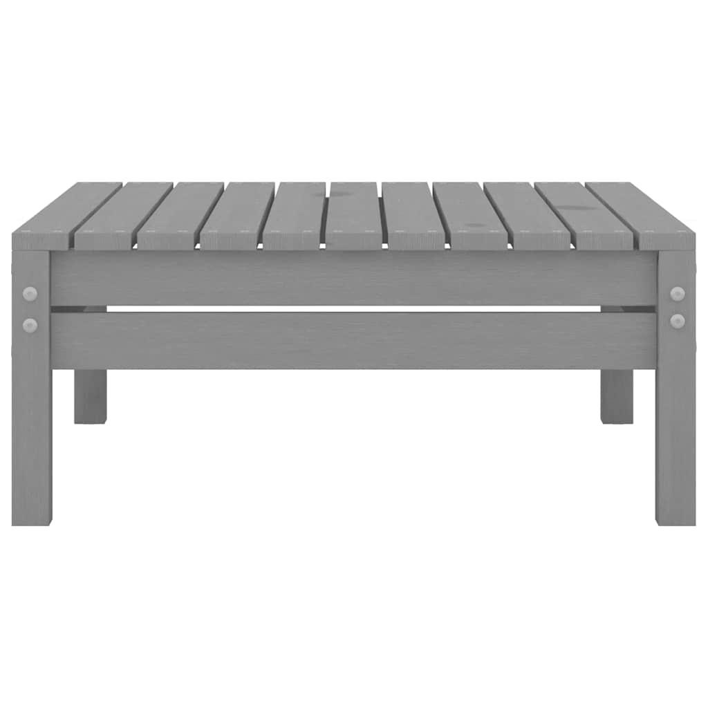 Garden Footstool Grey Solid Pinewood