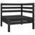 Garden Corner Sofas 2 pcs Black Solid Pinewood