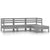 4 Piece Garden Lounge Set Solid Pinewood Grey