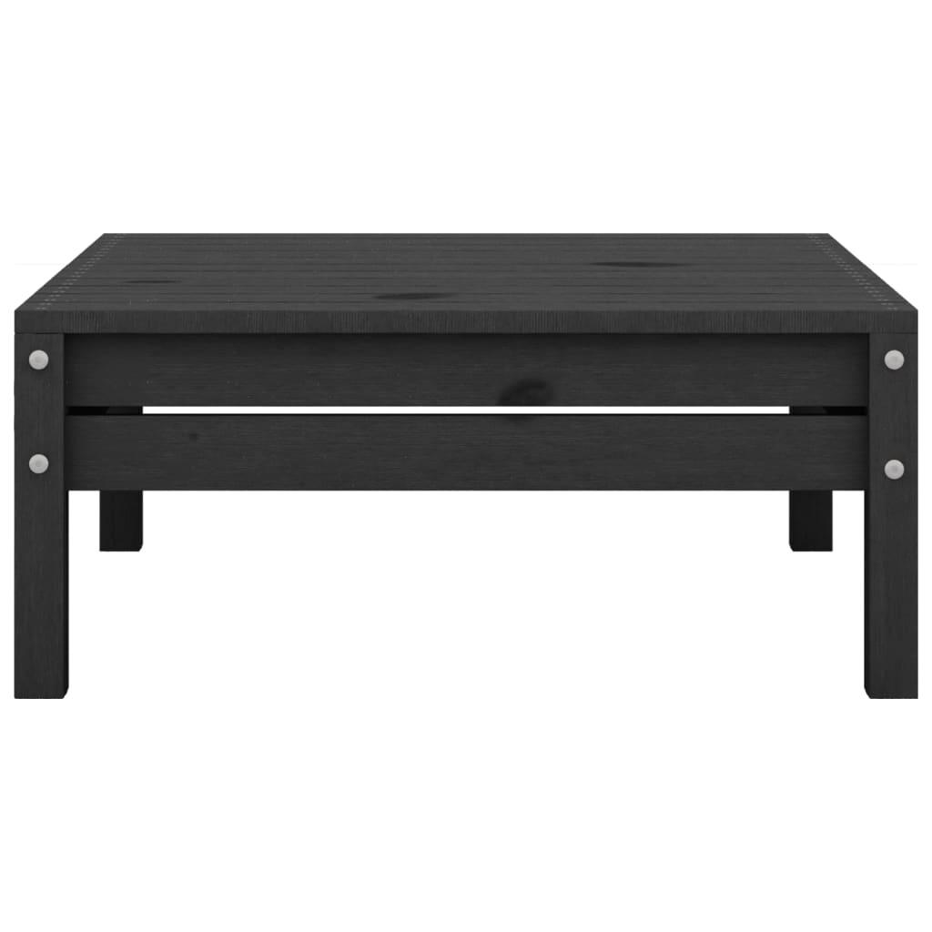 4 Piece Garden Lounge Set Solid Pinewood Black