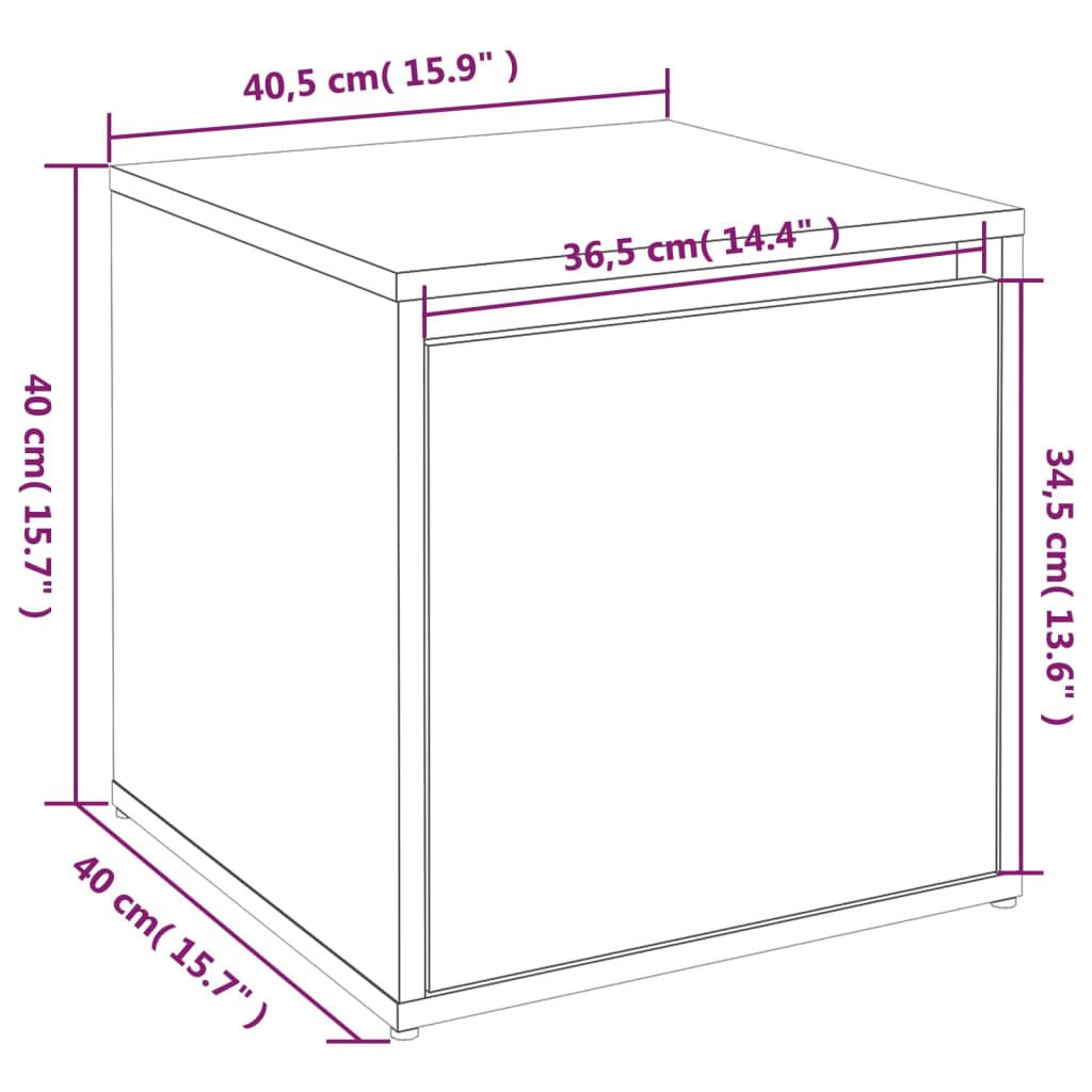 Hallway Furniture Set White Engineered Wood