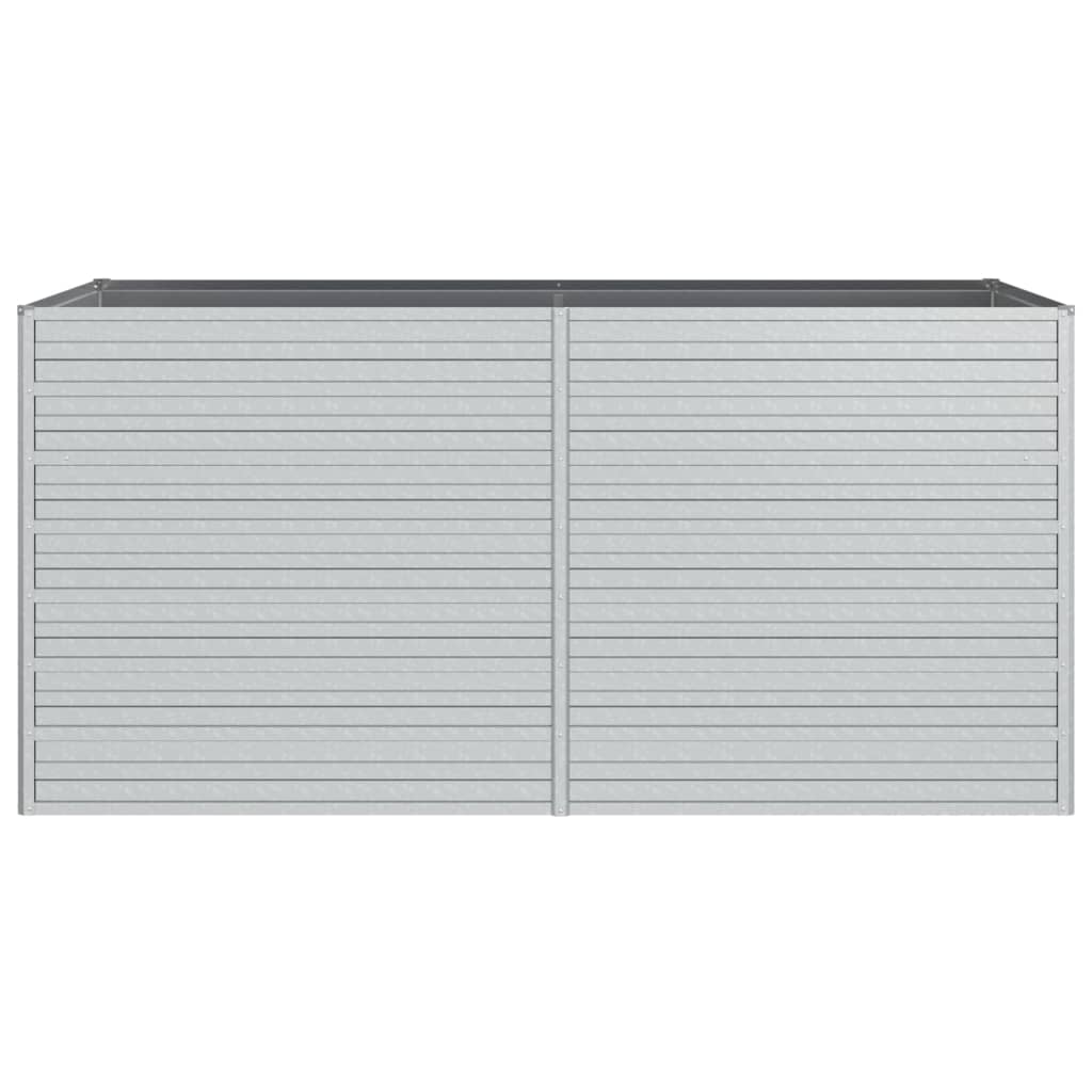 Garden Raised Bed 160x80x77 cm Galvanized Steel Silver