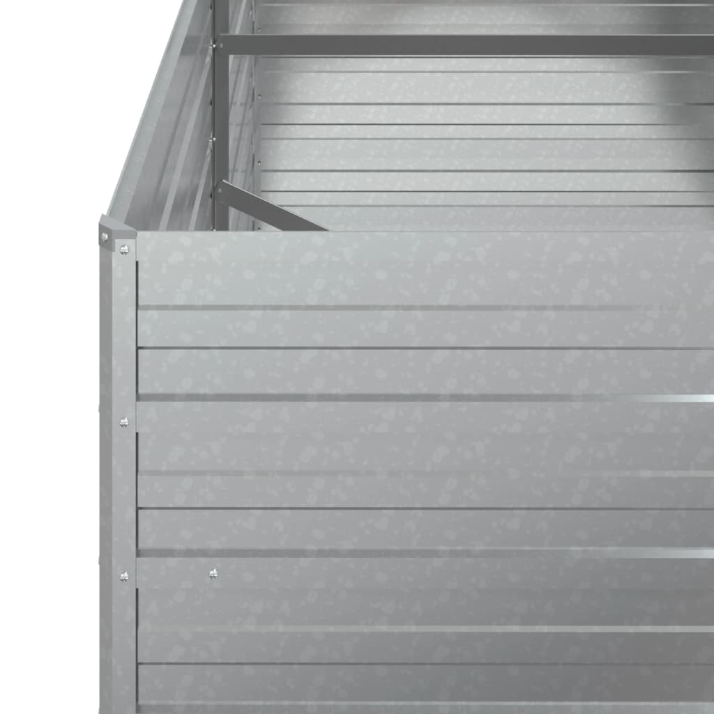 Garden Raised Bed 160x80x77 cm Galvanized Steel Silver