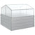 Garden Raised Bed with Greenhouse 100x100x85 cm Silver