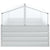 Garden Raised Bed with Greenhouse 100x100x85 cm Silver
