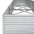 Garden Raised Bed 400x80x45 cm Galvanized Steel Silver