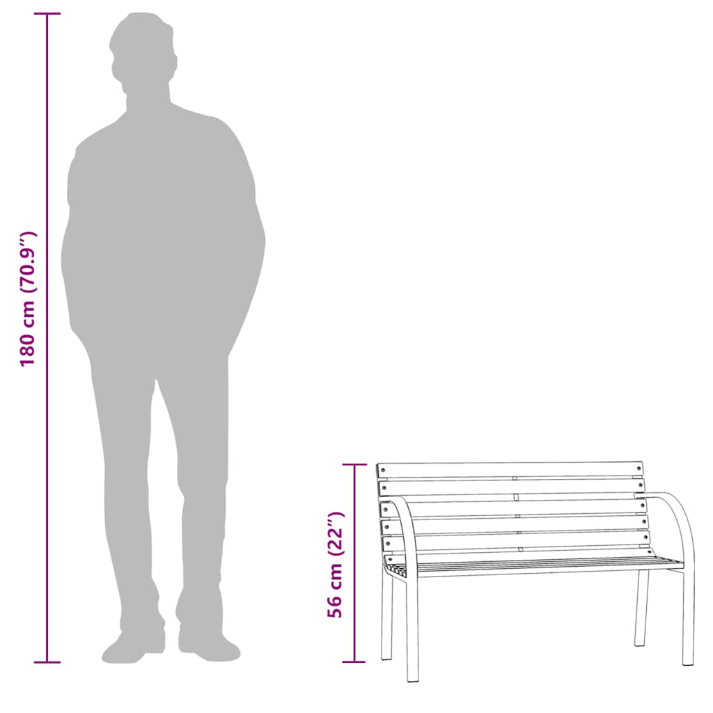 Children Garden Bench 81 cm Solid Wood Chinese Fir Grey