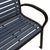 Twin Garden Bench 251 cm Steel and WPC Black