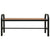 Garden Bench 124.5 cm Steel and WPC Brown and Black