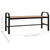 Garden Bench 124.5 cm Steel and WPC Brown and Black