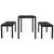 3 Piece Garden Dining Set Steel and WPC Black