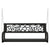 Garden Swing Bench 125 cm Steel and Plastic Black