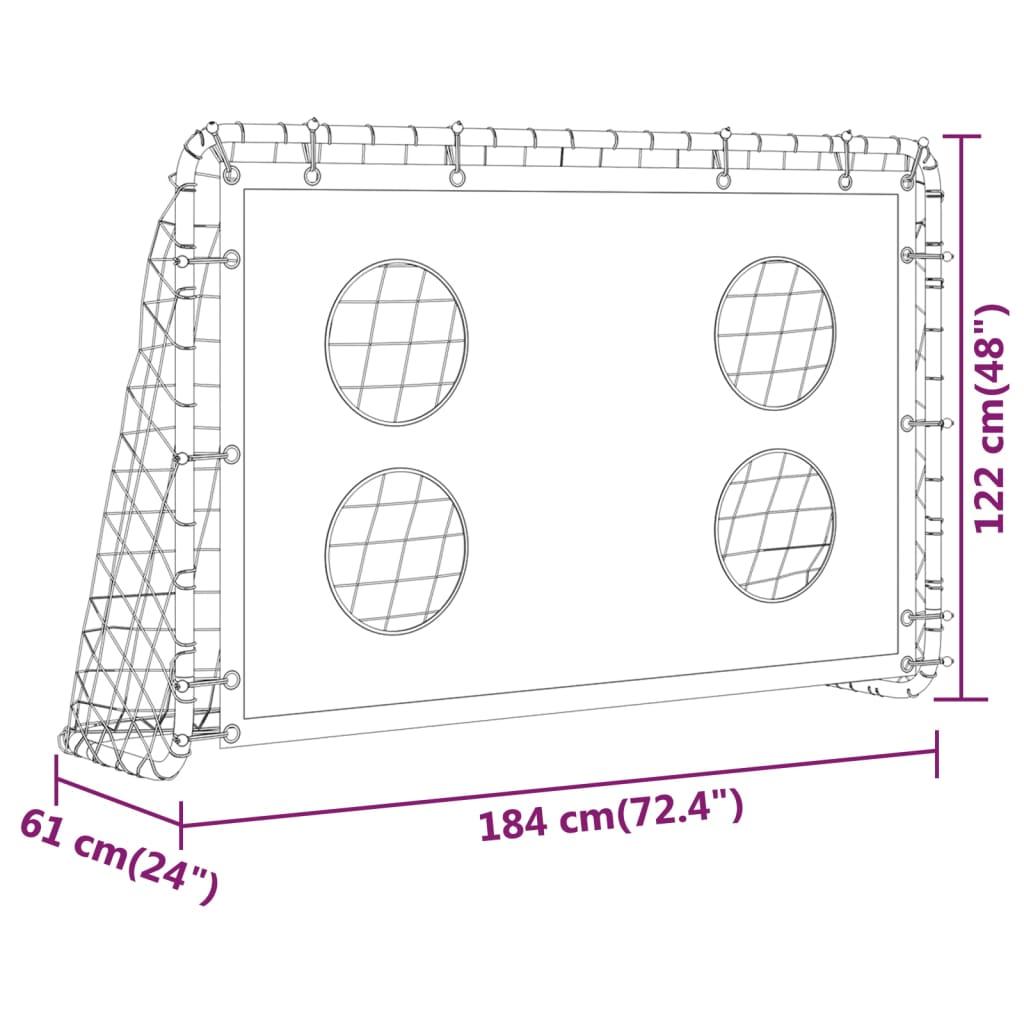 Soccer Goal Training Net Steel 184x61x122 cm