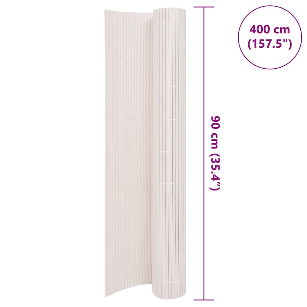 Double-Sided Garden Fence 90x400 cm White