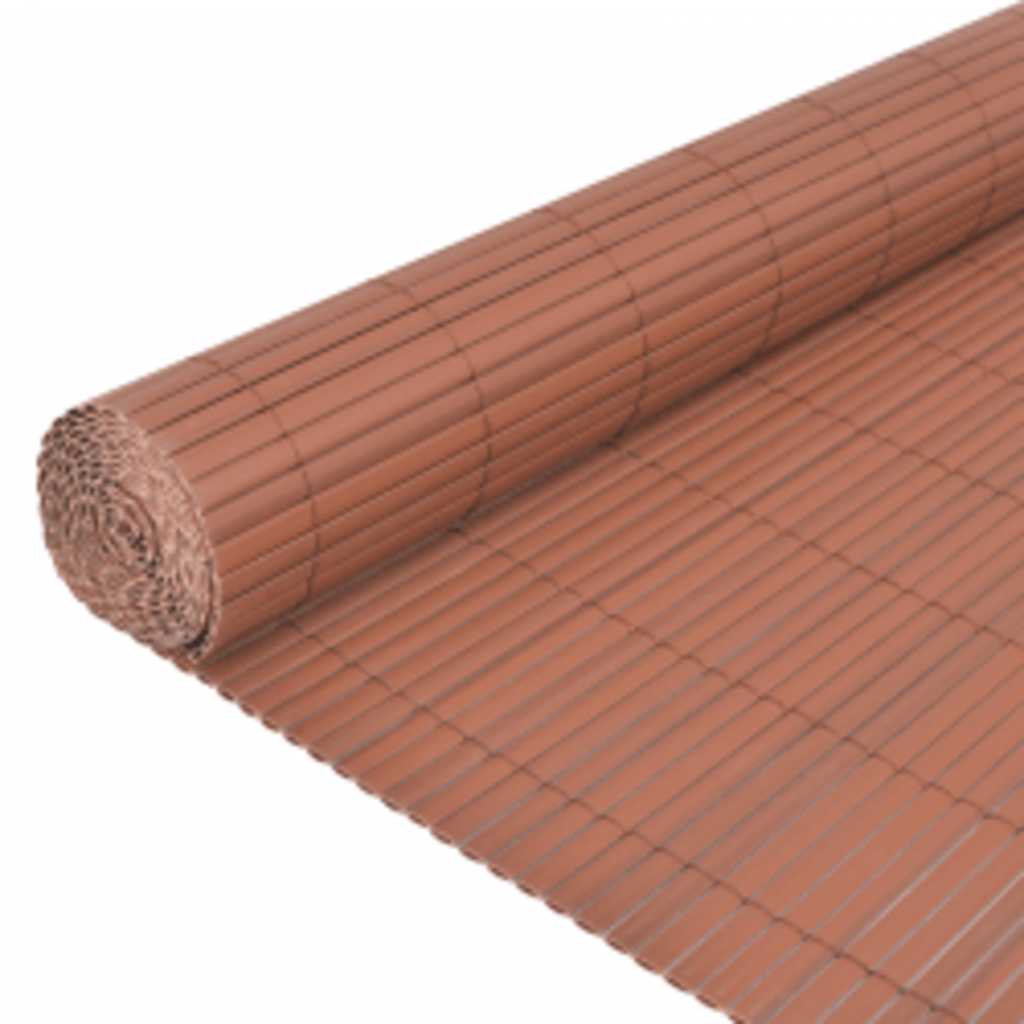 Double-Sided Garden Fence 110x400 cm Brown