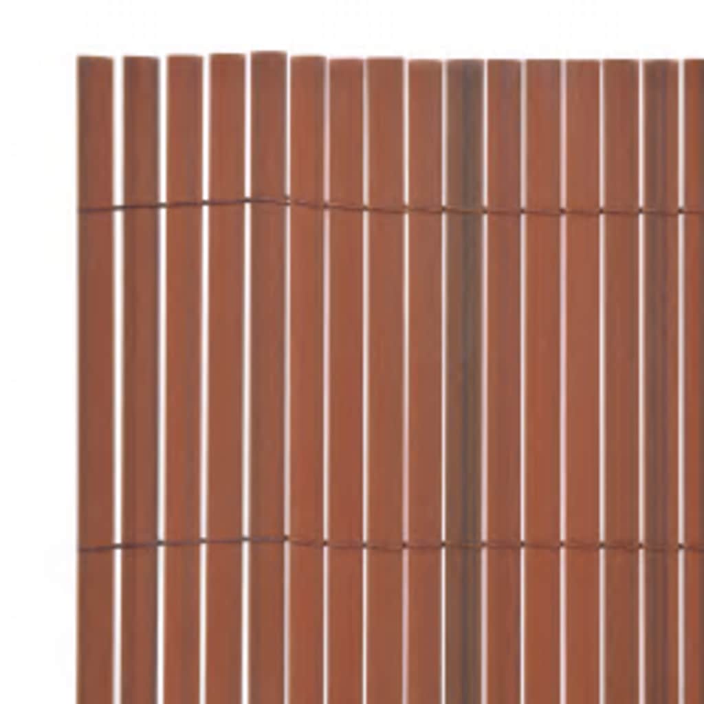 Double-Sided Garden Fence 110x400 cm Brown