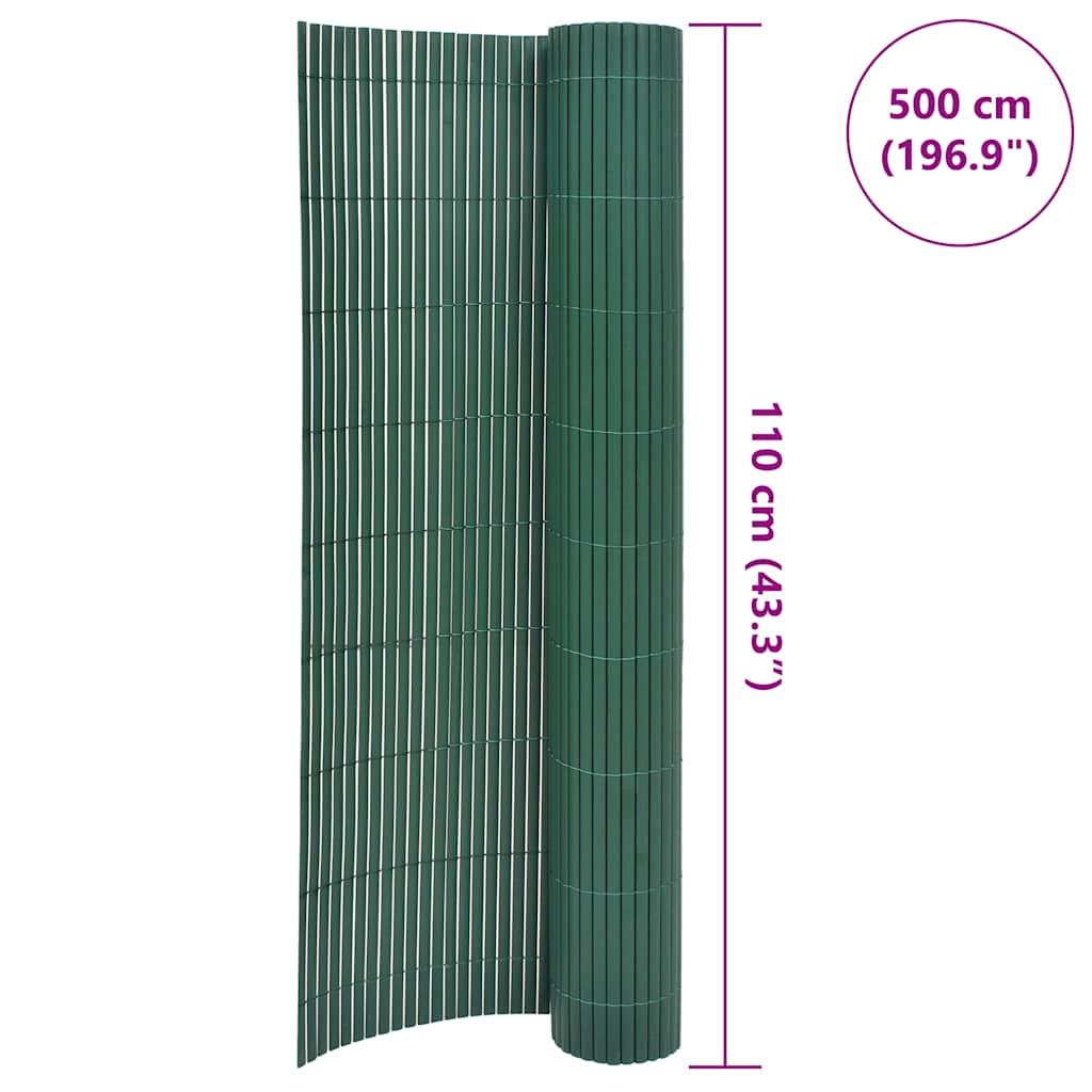 Double-Sided Garden Fence 110x500 cm Green