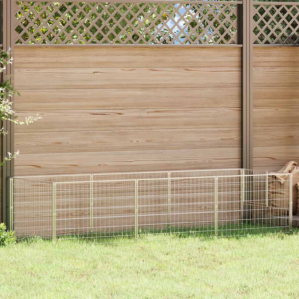 Dog Kennel Silver 3 m² Steel